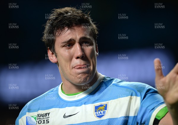 251015 - Argentina v Australia - Rugby World Cup Semi Final 2015 -Matias Alemanno of Argentina sheds a tear at the end of the game