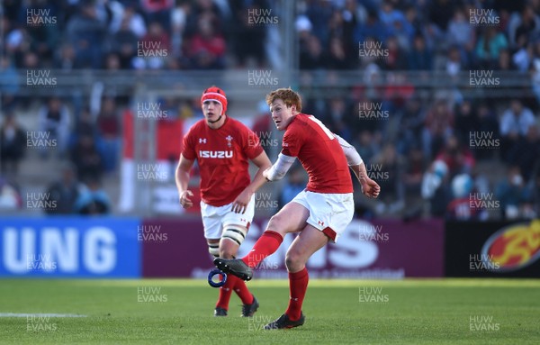 090618 - Argentina v Wales - International Rugby Union - Rhys Patchell of Wales kicks at goal