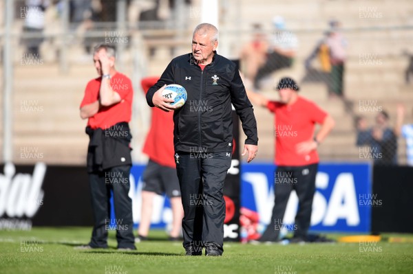 090618 - Argentina v Wales - International Rugby Union - Warren Gatland looks on ahead of kick off