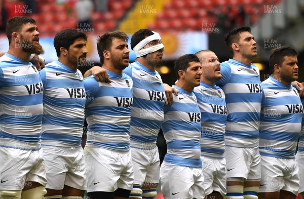 100721 - Argentina v Wales - International Rugby - Guido Petti of Argentina during the anthems