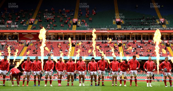 100721 - Argentina v Wales - International Rugby - Flames during the anthems