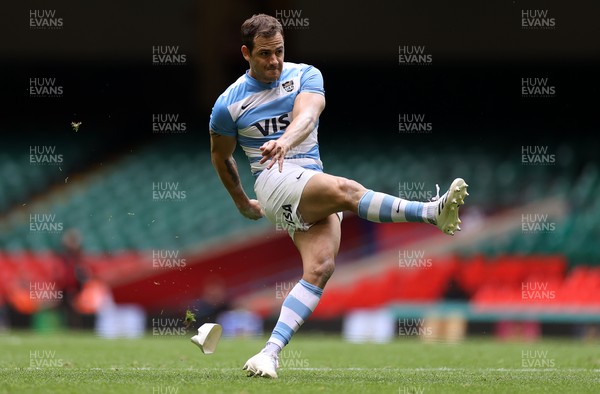 100721 - Argentina v Wales - Summer International Series - Nicolas Sanchez of Argentina kicks the conversion