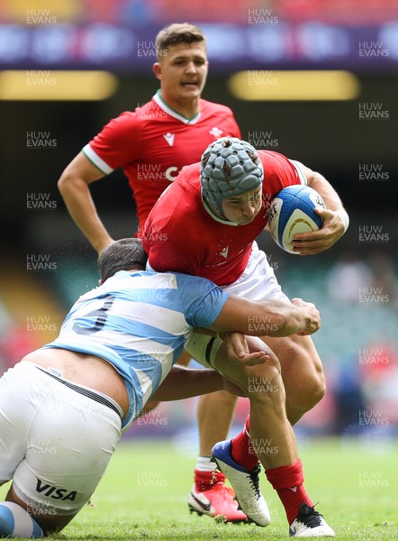 100721 - Argentina v Wales, Summer International First Test - Jonathan Davies of Wales is tackled by Francisco Gomez Kodela of Argentina
