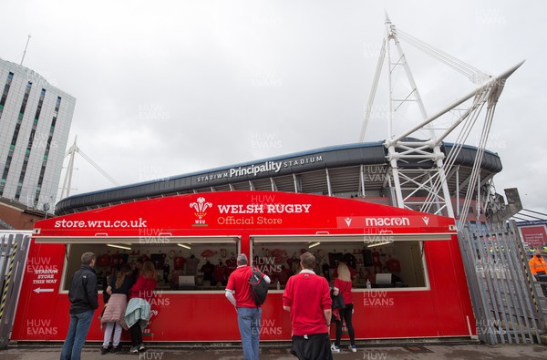 100721 - Argentina v Wales, Summer International First Test - The WRU Official Store outside the stadium