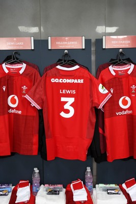 110726 - Argentina v Wales - Nations Championship - Dillon Lewis of Wales jersey