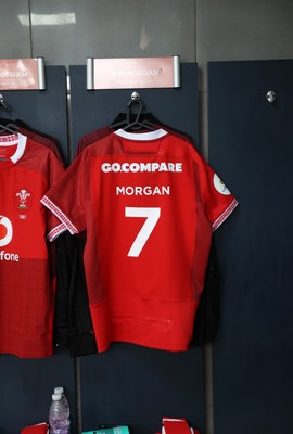 110726 - Argentina v Wales - Nations Championship - Jac Morgan of Wales jersey