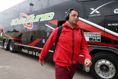 110726 - Argentina v Wales - Nations Championship - Ryan Elias of Wales arrives at the stadium