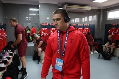 110726 - Argentina v Wales - Nations Championship - Joe Hawkins of Wales in the dressing room before the game