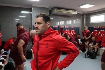110726 - Argentina v Wales - Nations Championship - Tomos Williams of Wales in the dressing room before the game