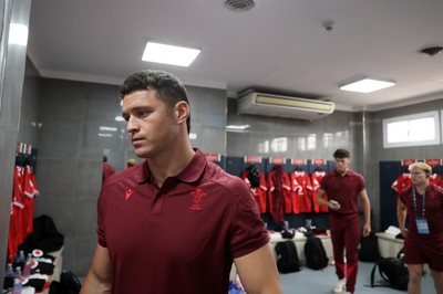110726 - Argentina v Wales - Nations Championship - James Botham of Wales in the dressing room before the game