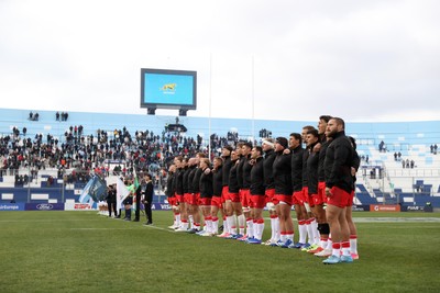110726 - Argentina v Wales - Nations Championship - Wales sing the anthem