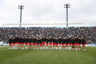 110726 - Argentina v Wales - Nations Championship - Wales sing the anthem