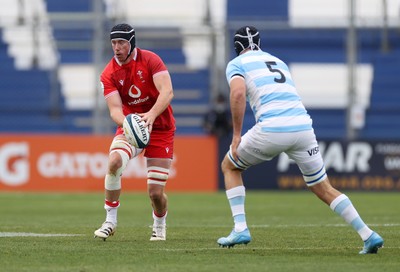 110726 - Argentina v Wales - Nations Championship - Adam Beard of Wales 