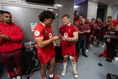 110726 - Argentina v Wales - Nations Championship - Kane James of Wales receives his first cap