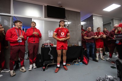 110726 - Argentina v Wales - Nations Championship - Kane James of Wales receives his first cap