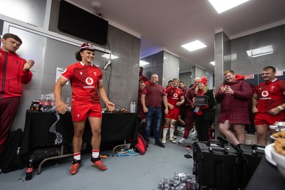 110726 - Argentina v Wales - Nations Championship - Kane James of Wales receives his first cap