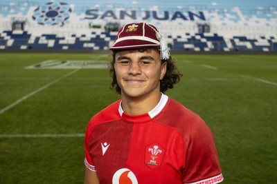 110726 - Argentina v Wales - Nations Championship - Kane James of Wales receives his first cap