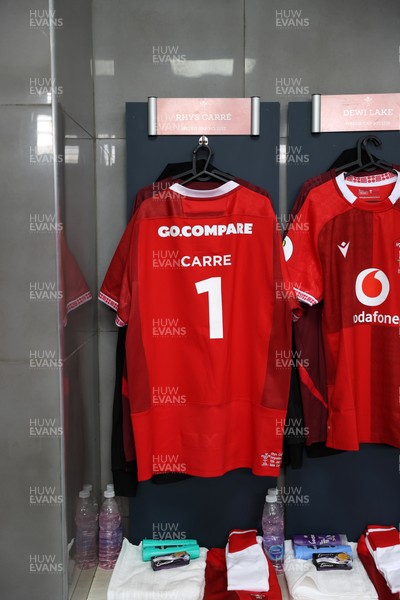 110726 - Argentina v Wales - Nations Championship - Rhys Carre of Wales jersey