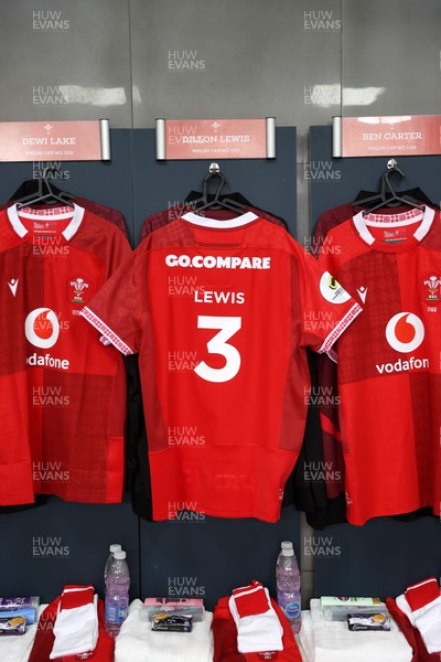 110726 - Argentina v Wales - Nations Championship - Dillon Lewis of Wales jersey
