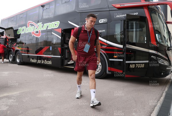 110726 - Argentina v Wales - Nations Championship - Josh Adams of Wales arrives at the stadium