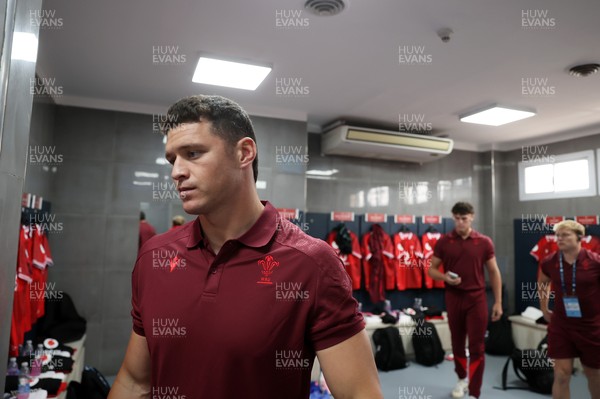110726 - Argentina v Wales - Nations Championship - James Botham of Wales in the dressing room before the game