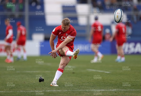110726 - Argentina v Wales - Nations Championship - Sam Costelow of Wales kicks the conversion