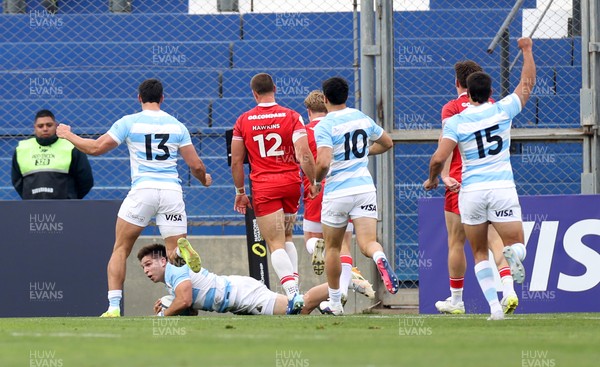 110726 - Argentina v Wales - Nations Championship - Justo Piccardo of Argentina scores a try