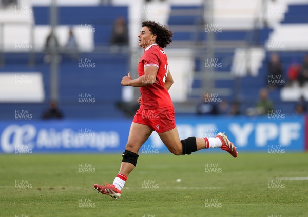 110726 - Argentina v Wales - Nations Championship - Kane James of Wales comes on for his debut