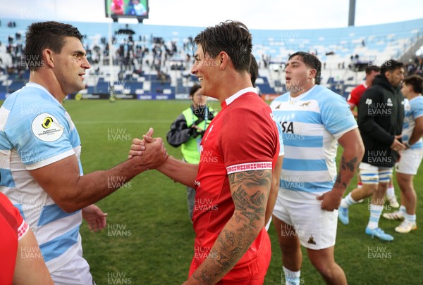 110726 - Argentina v Wales - Nations Championship - Louis Rees-Zammit of Wales at full time