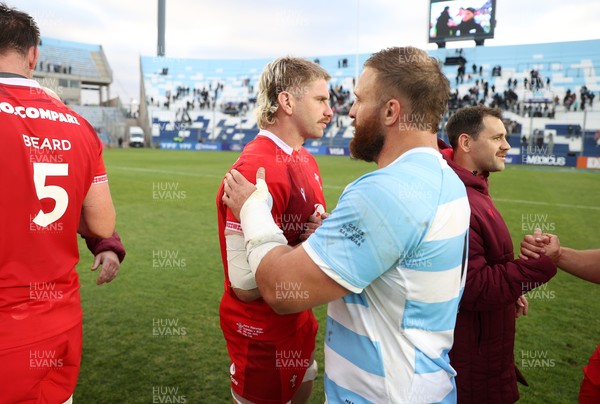 110726 - Argentina v Wales - Nations Championship - Aaron Wainwright of Wales at full time