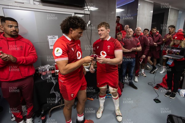 110726 - Argentina v Wales - Nations Championship - Kane James of Wales receives his first cap