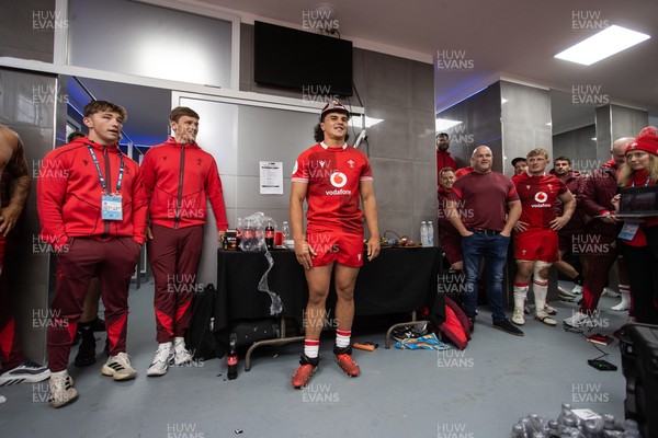 110726 - Argentina v Wales - Nations Championship - Kane James of Wales receives his first cap