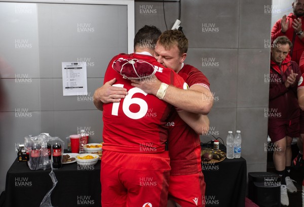 110726 - Argentina v Wales - Nations Championship - Ryan Elias of Wales receives his 50th cap