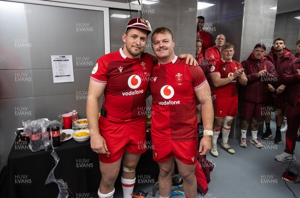 110726 - Argentina v Wales - Nations Championship - Ryan Elias of Wales receives his 50th cap