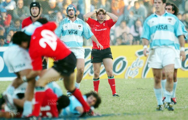 12-06-04. Argentina v Wales (1st Test in Tucuman).  Wales' Nicky Robinson looks on in despair.  