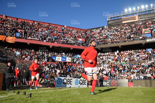 160618 - Argentina v Wales - International Rugby - Cory Hill of Wales leads out his side