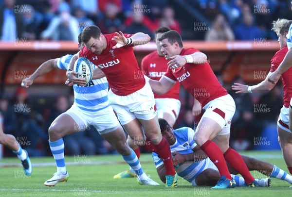 160618 - Argentina v Wales - International Rugby - George North of Wales is tackled by Matias Orlando of Argentina
