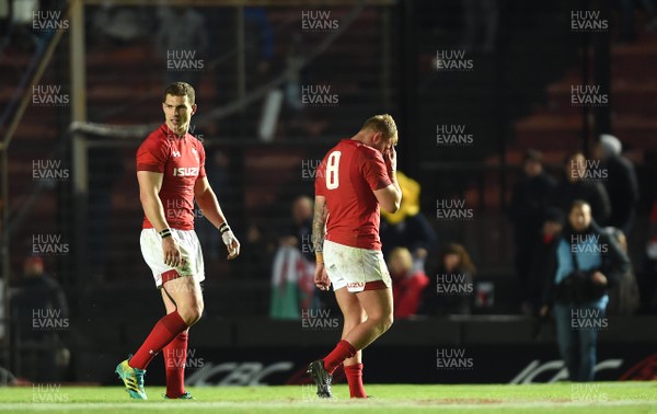 160618 - Argentina v Wales - International Rugby - Ross Moriarty of Wales leaves the field after receiving a red card