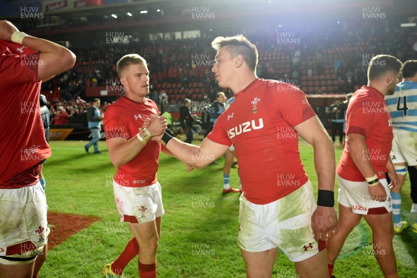 160618 - Argentina v Wales - International Rugby - Gareth Anscombe and Josh Adams of Wales at the end of the game
