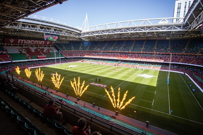 170721 - Wales v Argentina - Summer International Series - General View of the Principality Stadium as the teams run out