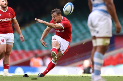 170721 - Wales v Argentina - Summer International Series - Jarrod Evans of Wales kicks a penalty