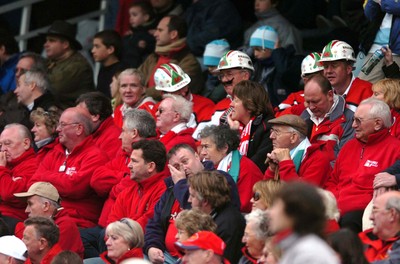 17.06.06. ARGENTINA V WALES,Velez Sarsfield, Buenos Aires  Welsh fans dont look to happy  