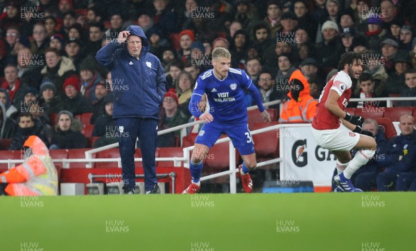 290119 -  Arsenal v Cardiff City, Premier League - Cardiff City manager Neil Warnock reacts during the match