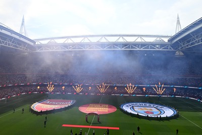 160826 - Arsenal v Manchester City - FA Community Shield - View of the stadium during the anthem