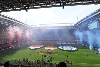 160826 - Arsenal v Manchester City - FA Community Shield - View of the stadium during the anthem