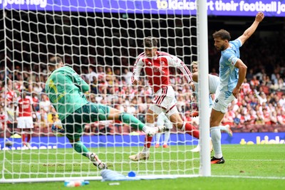 160826 - Arsenal v Manchester City - FA Community Shield - Kai Havertz of Arsenal scores a goal