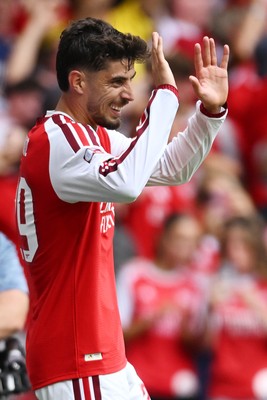 160826 - Arsenal v Manchester City - FA Community Shield - Kai Havertz of Arsenal celebrates scoring a goal