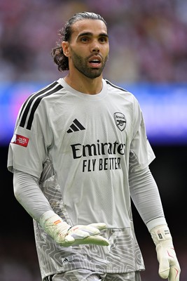160826 - Arsenal v Manchester City - FA Community Shield - David Raya of Arsenal