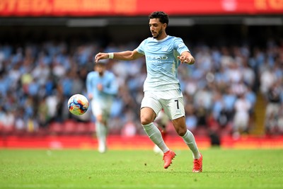 160826 - Arsenal v Manchester City - FA Community Shield - Omar Marmoush of Manchester City