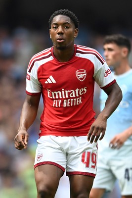 160826 - Arsenal v Manchester City - FA Community Shield - Myles Lewis-Skelly of Arsenal